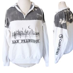 Vintage San Francisco Sweater Medium Pullover National Food Relief White Gray